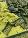 Tew Kalyani Cotton With Gold Jari Silk Saree
